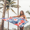 Maui (Navy Blue) - Evolve Travel Goods Adventure Towel - Sustainable, Made From Recycled Plastic and Sand Free